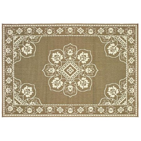 Oriental Weavers Marina Indoor Outdoor Outdoor Oriental Round Rug, Tan - 7 ft. 10 in. x 7 ft. 10 in. M7764J240RDST